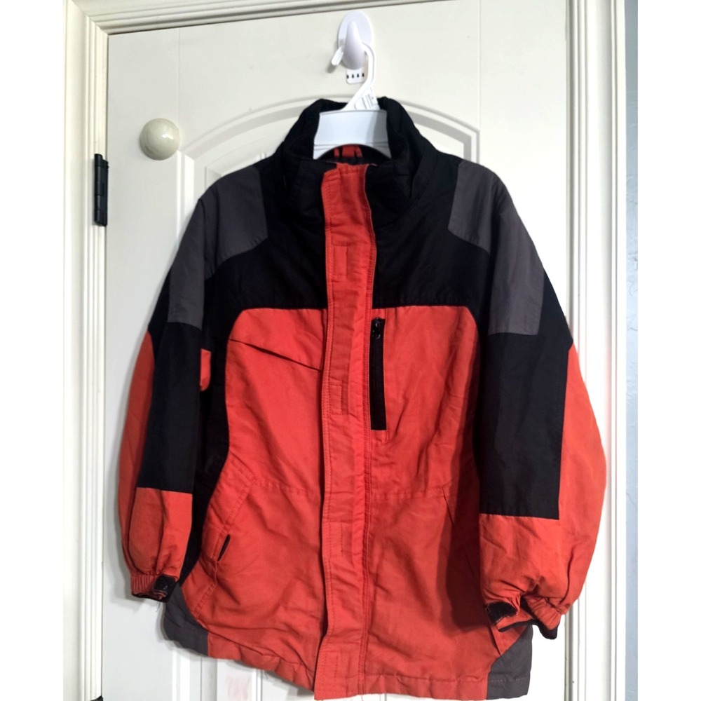 Athletic Works Reversable Winter Coat Boys Jacket Size MEDIUM 8-10‎ Black Orange